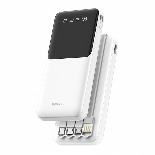 Ven Dens 10000mAh Power Bank – Fast Charging with LED Battery Display