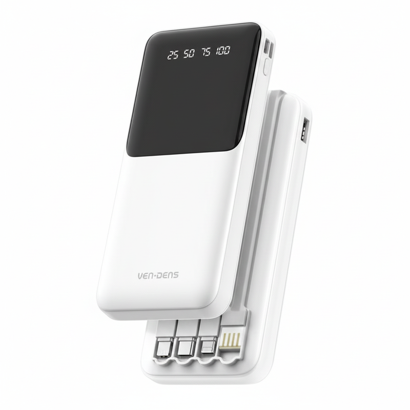 Ven Dens 10000mAh Power Bank – Fast Charging with LED Battery Display