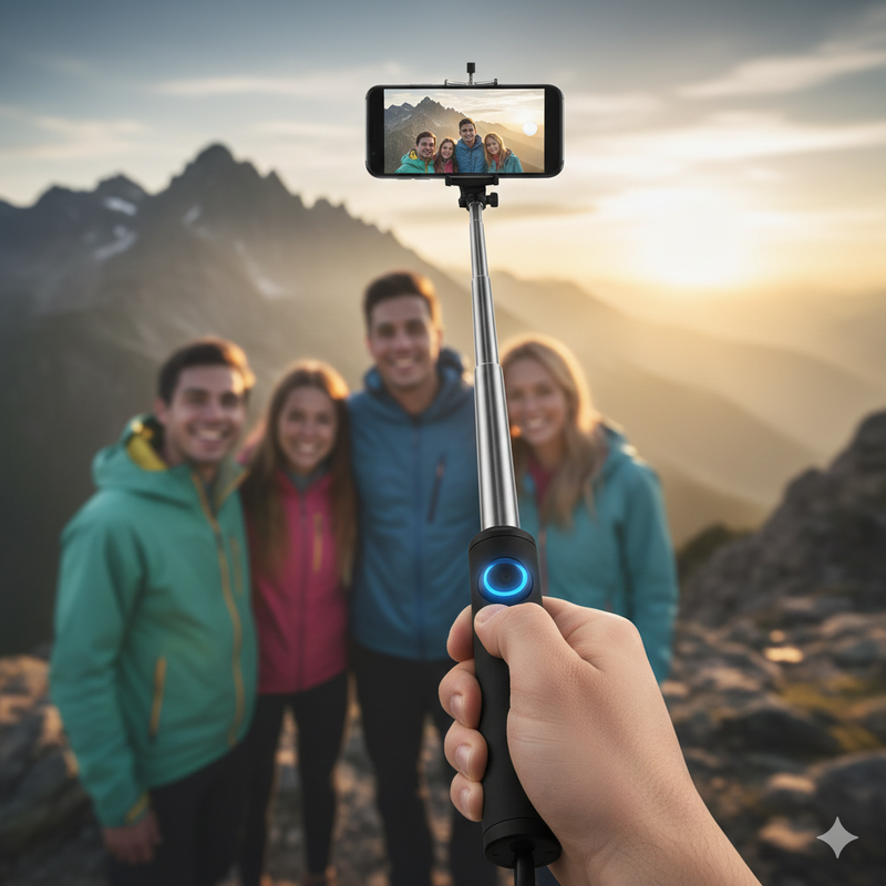 Bluetooth Selfie Stick Tripod – Extendable, Stable & Perfect for Vlogging