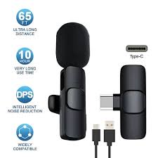 K8 Wireless Microphone with Converters – Universal Plug & Play Mic for Android, iPhone & Camera (Noise Reduction)