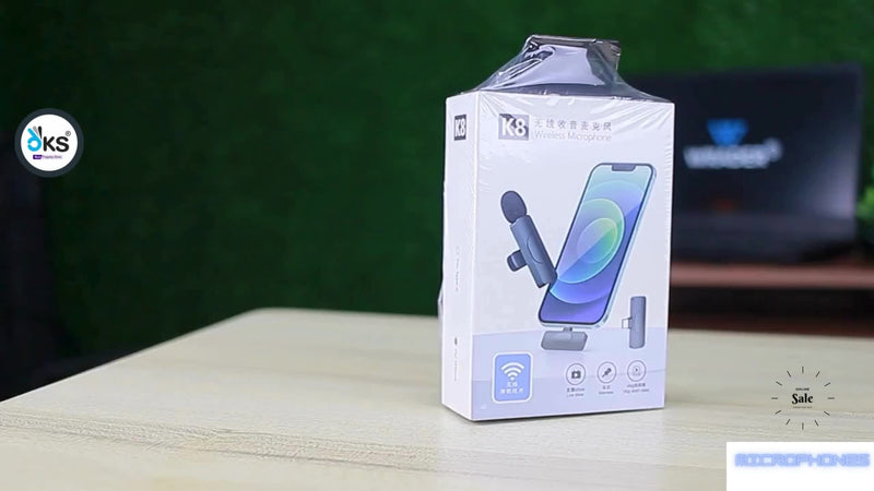 K8 Wireless Microphone with Converters – Universal Plug & Play Mic for Android, iPhone & Camera (Noise Reduction)