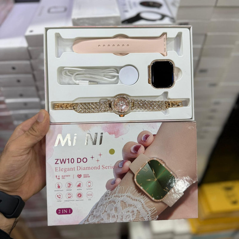 ZW10 2-in-1 Smartwatch – Women Stylish Design with Health Tracking