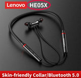 Lenovo Wireless Neckband – Magnetic Sports Earphones with Deep Bass & Long Battery Backup