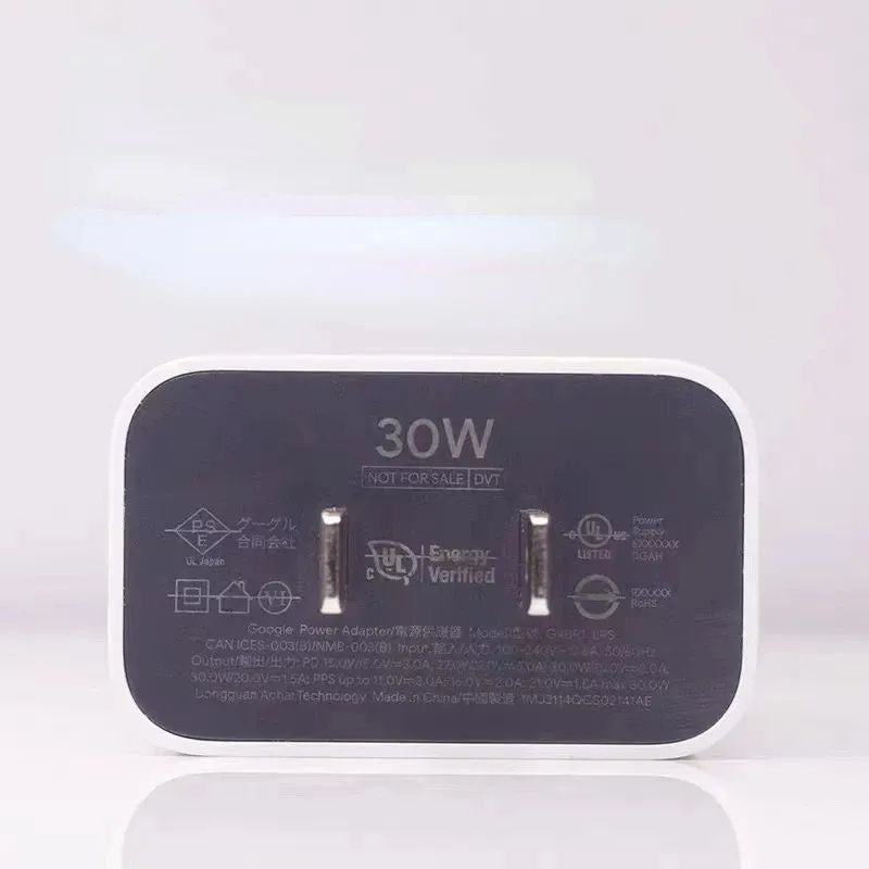 Google Pixel 30W USB-C Fast Charger – PD Adapter for Pixel 7/7a/8/8 Pro/6 Series & All Type-C Devices