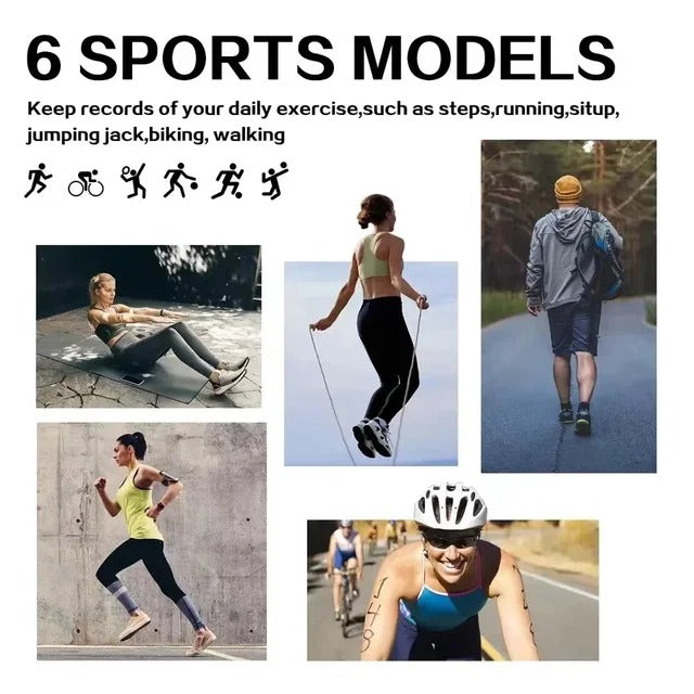 7-Strap Smart Watch – Bluetooth Calling, Fitness Tracker, Multiple Strap Combo