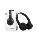 P47 Wireless Bluetooth Headphones – Stereo Sound, Foldable Headset with Mic