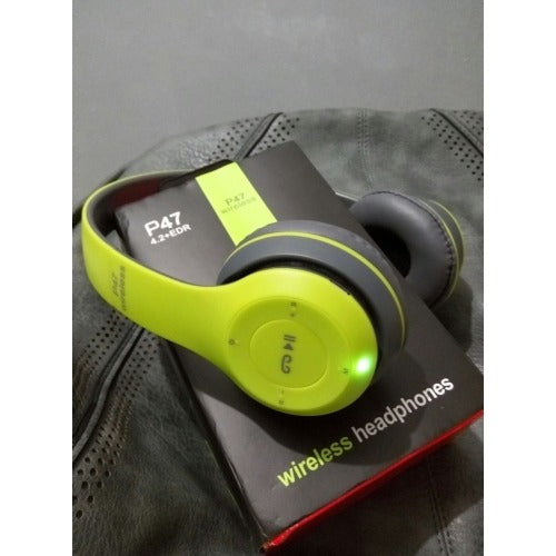 P47 Wireless Bluetooth Headphones – Stereo Sound, Foldable Headset with Mic